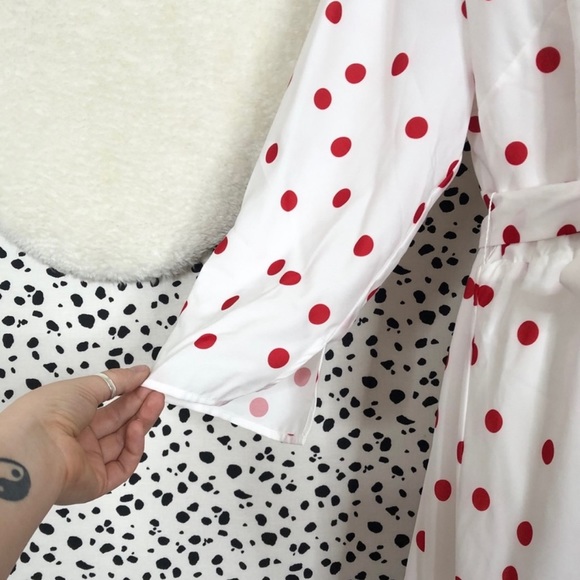 NEW Eloquii | Polka Dot Tiered White Midi Dress Plus Size 16 - Picture 4 of 9